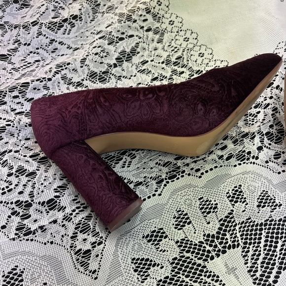 Nine West Dark Purple Velvet Pumps - Picture 3 of 6